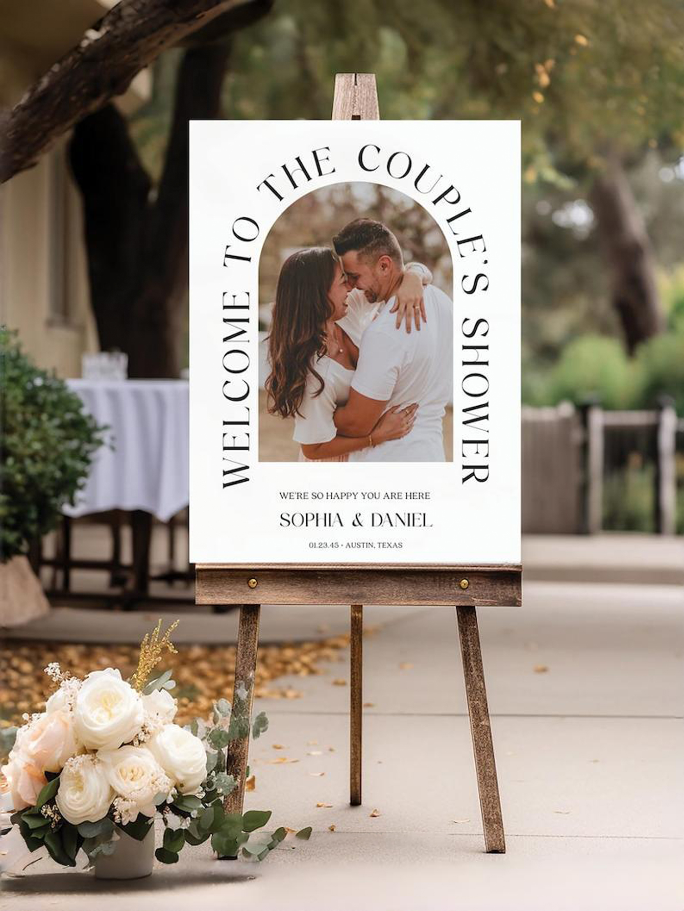 Couples Welcome Party Archway Photo Sign
